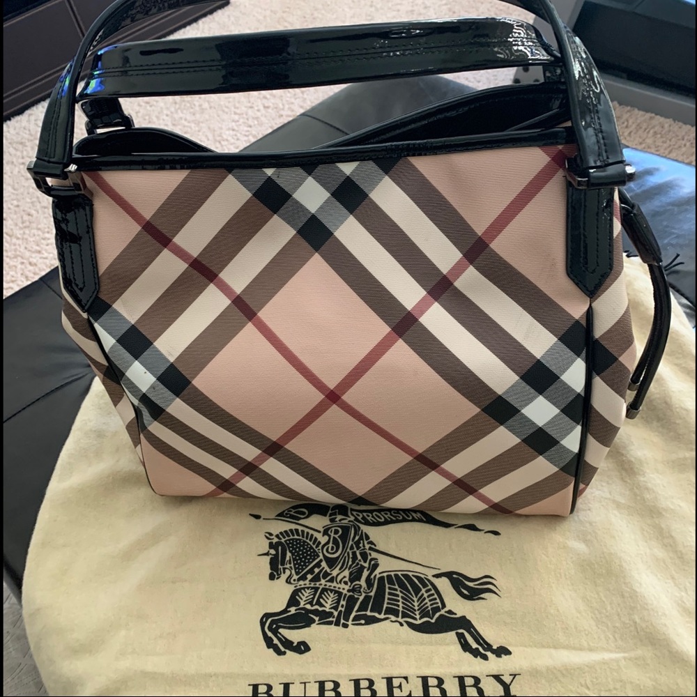 SOLD!!!BURBERRY BILMORE TOTE LARGE COATED BAG